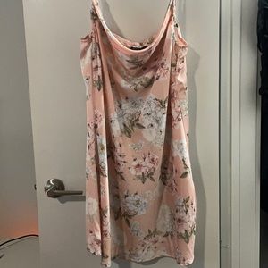 Plus floral satin mini Nasty gal dress, size 12